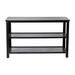 17 Stories Sochi 3-Tier Entryway Bench w/ Mesh Metal Shoe Storage Shelves Wood/Manufactured Wood in Black | 17.5 H x 28.75 W x 11.75 D in | Wayfair