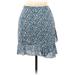 Shein Casual Mini Skirt Mini: Blue Bottoms - Women's Size Medium