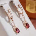 Boucles d'Oreilles en Forme de Goutte Rouge de Style Minimaliste Accessoire en Forme de Goutte