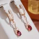 Boucles d'Oreilles en Forme de Goutte Rouge de Style Minimaliste Accessoire en Forme de Goutte