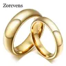 ZORCVENS Fashion 100% anelli di tungsteno puro 4MM/6MM di larghezza fedi nuziali Color oro per