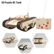 DIY Wooden 3D Puzzle Tank Model Science Kit Assembly Toys Rc Tank Physics Electronic School Project