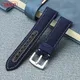Nylon Watchband 22mm leather bottom watch strap for breitling mido omega armani citizen watches band