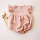 Summer Baby Girl Rompers Linen Cotton Ruffles Bebe One-Piece Newborn Baby Clothes Infant Baby Outfit