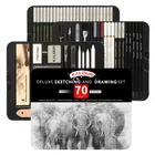 70/12 pezzi Set di matite per schizzi Kit da disegno professionale per schizzi Matita in legno per artisti pittori Studenti scolastici Forniture artistiche