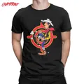 Novelty Lucky Luke T-Shirt Men Round Collar Cotton T Shirts Funny Cartoon Short Sleeve Tee Shirt