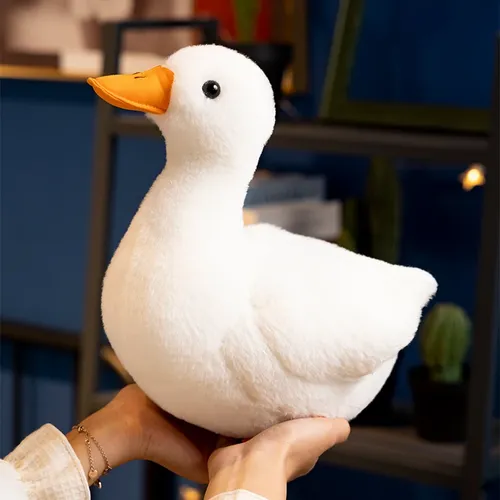 25cm kawaii lebensechte Anruf Ente Plüsch tier realistische niedliche weiße Enten Stofftier