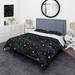 Designart "Glamorous Blue Midnight Stars Galaxy" Blue Modern Bedding Cover Set With 2 Shams