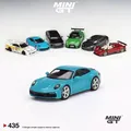 Mini gt 1:64 modell auto 911 (992) carrera legierung druckguss miami blau #435 lhd