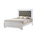 Kym Frost LED Faux Leather Upholstered Tufted Panel Bed
