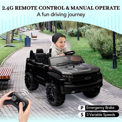 24V 2-Seater Truck Licensed Chevrolet Silverado Ride On Car Toy