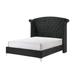 Sheridan Black Velvet Wingback Upholstered Tufted King Panel Bed