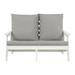 White Outdoor Garden Sofa w/ Cushions All Weather Patio Loveseat Couch