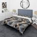 Designart "Grey And Gold Diamond Glam Sequins " Grey Glam Bedding Cover Set With 2 Shams