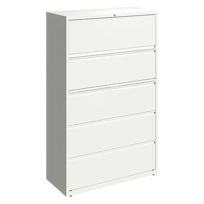 HIRSH 23707 5 Drawer Lateral File Cabinet, White, Legal/Letter