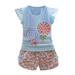 Wiueurtly Kepi Baby 2PCS Toddler Kids Baby Girls Outfits Lolly T-shirt Tops+Short Pants Clothes Set