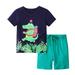 Toddler Boys Short Sleeve Cartoon Dinosaur Prints T Shirt Tops Shorts Child Kids Set&Outfits Pajamas Kids Short Sleeve Toddler Boy Clothes 3T Baby Rompers Boy Pack Baby Bodysuit 24 Months