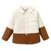 Wiueurtly Toddler Boy Winter Coat 4t Toddler Boys Girls Long Sleeve Patchwork T Shirt Coat Tops Clothes With Pocket