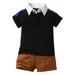 Toddler Summer Boys Short Sleeve Shirt Tops Shorts Child Kids Gentleman Outfits Gifts Bulk Kids Baby Boy Clothes 18 24 Months Winter Toddler Romper Boys 5T Baby Bodysuit Long Sleeve Girl