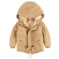 Lindreshi Winter Coats for Toddler Girls and Boys Thickened Jackets For Toddlers Girls Boys Fleece Hoody Jackets Kids Zip up Outerwear Coat Toddler Kids Jacket Sweatshirt