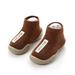 LYCAQL Baby Socks Warm Solid -Slip Boys Toddler Baby Kids Letter Girls Knitted Baby Care Baby Boy Shoe Socks (Brown 23)