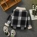 LYCAQL Baby Boy Clothes Kids Toddler Child Baby Boys Girls Shirt Jacket Plaid Long Sleeve Lapel Button Down Winter (Black 2-3 Years)