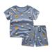 Toddler Shorts Suits Outfit Kid Short Sleeve Shirt Top Casual Suit Summer Outfits Solid Short Sleeve Pajamas Kids Short Sleeve Baby Gifts for Boys 1 Year Old Baby Rompers 3 6 Months Boy