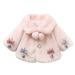 Spring Savings Clearance Lindreshi Toddler Girl Coats and Jackets Clearance Toddler Girls Solid Color Plush Cute Strawberry Keep Warm Winter Hoodie Thick Coat Cloak