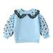 Little Children Girls Hoodies Patchwork Printed O-Neck Long Sleeve Top Pullover Clothes Fashion Loose Casual Tops Comfy Cozy Stylish Sweatshirts For Child