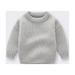 Toddler Pullover Knit Sweater Infant Baby Girl Boy Knit Sweater Solid Color Oversized Crewneck Warm Pullover Sweatshrit Fall Winter Tops Winter Sweaters for Children Christmas 6 Months-5 Years