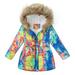 B91xZ Jacket for Girls Baby Warm Jacket Kids Girls Thicken Zip Tie-Dye Up Keep Girls Coat&jacket (Yellow 2-3 Years)