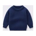 Baby Deals!Toddler Girl Clothes Clearance Baby Knit Sweater Boy Girl Sweater Infant Toddler Knitted Pullover Top Warm Solid Long Sleeve Clothes Thick Sweaters for Toddler Boys 6 Months-5 Years