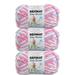 Bernat Baby Blanket Pink/Blue Ombre Yarn - 3 Pack of 100g/3.5oz - Polyester - 6 Super Bulky - 72 Yards - Knitting/Crochet