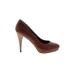 Steve Madden Heels: Pumps Stilleto Cocktail Party Brown Print Shoes - Women's Size 8 1/2 - Round Toe