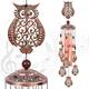 Solawindchime Owl Wind Chimes Outdoor, Owl Memorial Wind Chime, Owl Gift Wind Chimes, Owl Wind Bell, Owl Gifts for Women, Wind Chime for Home, Garden, Indoor, Outdoor Decoration, Garden Owl Wind Chime