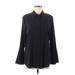 Calvin Klein Long Sleeve Blouse: Black Tops - Women's Size Medium