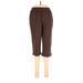Lands' End Casual Pants - Mid/Reg Rise: Brown Bottoms - Women's Size X-Small