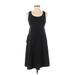 Columbia Casual Dress - A-Line Scoop Neck Sleeveless: Black Solid Dresses - Women's Size Small