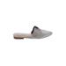 Steve Madden Flats: Slip-on Stacked Heel Casual Gray Shoes - Women's Size 8 - Almond Toe