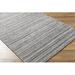 Gray 90 x 60 x 0.16 in Area Rug - Surya Rectangle Patricia Striped Hand Loomed Viscose Area Rug in Viscose | 90 H x 60 W x 0.16 D in | Wayfair