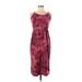 Old Navy Casual Dress - Party Scoop Neck Sleeveless: Burgundy Print Dresses - Women's Size Small