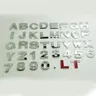 3d Metal Alphabet Silver Insignia Chrome Silver Digital Alphabet Logo Car Sticker Trunk Logo adatto