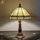 22CM Minimalist European Geometric Small Table Lamp Tiffany Style Living Room Bar Decoration Office