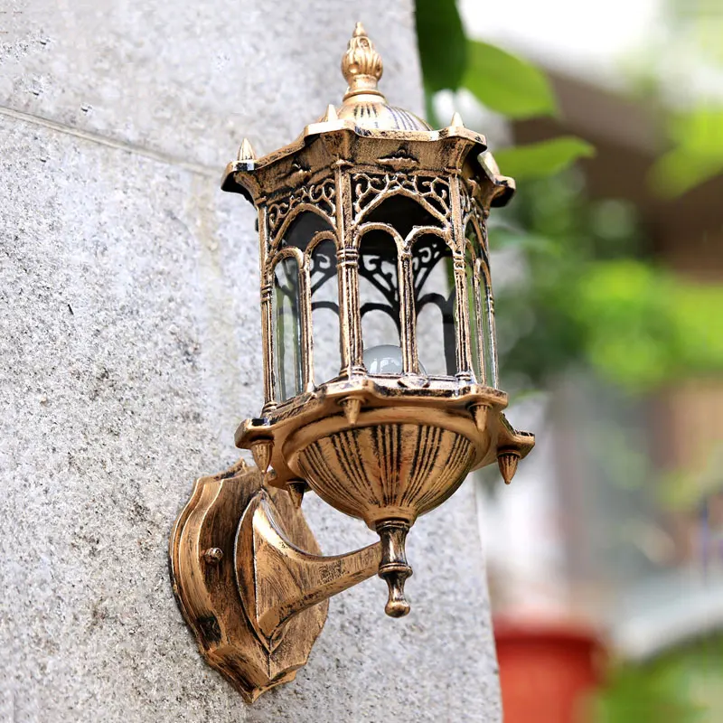 Retro Outdoor Wasserdichte Rostschutz E27 Wand Lampe Garten Gateway Wandleuchte Hof Korridor Villa Bh Wohn Balkon Lichter