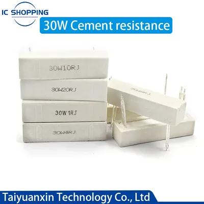 30W Zement Ceramic Power Widerstand 5% 0,5-300R 1,2 2 2,5 3 4 5 6 8 10 12 15 20 22 25 30 47 50 68 82 Image