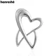 Hanreshe Creative Heart Tooth Brooch Pins Medical Lapel Silver Plated Badge Dental Dentist Jewelry