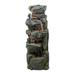 Tall 5-Tier Polyresin Fountain,Large Freestanding Fountain with LED Light
