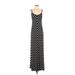 Ann Taylor Casual Dress - Maxi: Black Chevron Dresses - Women's Size Small