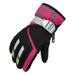 Biziza Waterproof Ski Snowboard Gloves Mittens Thinsulate Lined Winter Cold Weather Gloves for Boys and Girls Black