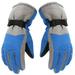 Biziza Waterproof Ski Snowboard Gloves Mittens Thinsulate Lined Winter Cold Weather Gloves for Boys and Girls Blue